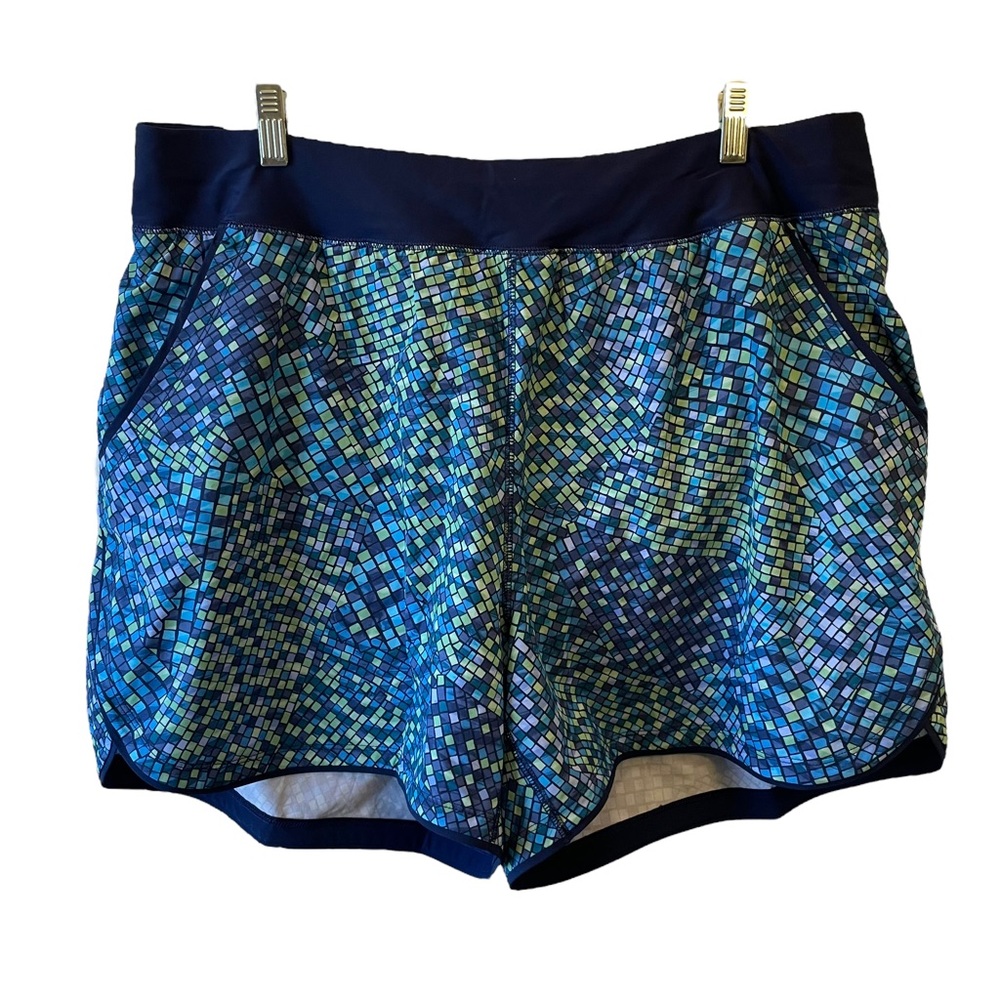 Lands End 5” Blue Tile Swim Shorts 20W